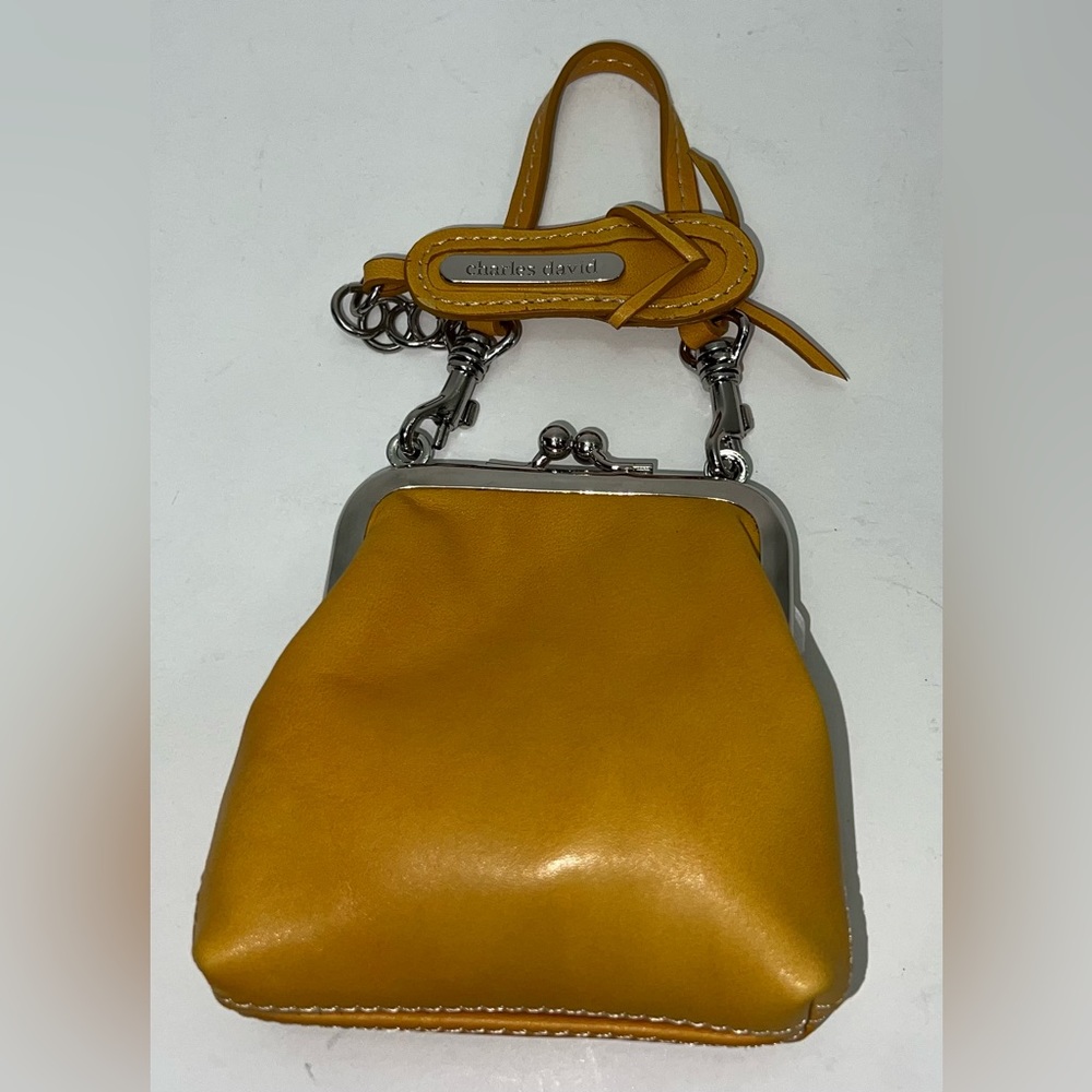 Beautiful yellow Charles David mini wallet